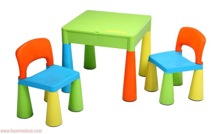 Detský stolík a stoličky 3v1 MAMUT - multicolor
