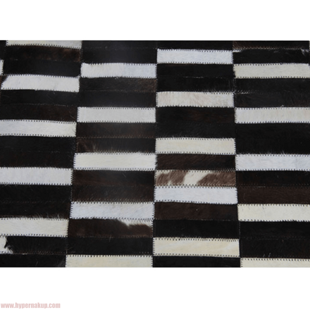 Luxusný koberec, koža, typ patchworku, 171x200 cm, KOBEREC KOŽA typ6
