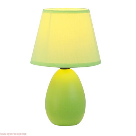 Keramická stolná lampa, zelená,  QENNY TYP 13
