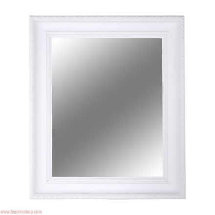 Zrkadlo, drevený rám bielej farby, MALKIA TYP 2