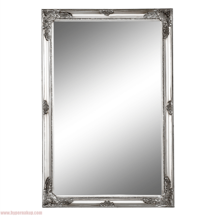 Zrkadlo, strieborný drevený rám, MALKIA TYP 6