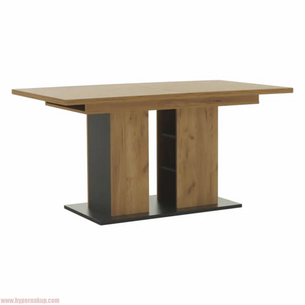 Jedálenský stôl, dub craft zlatý/grafit sivá, FIDEL