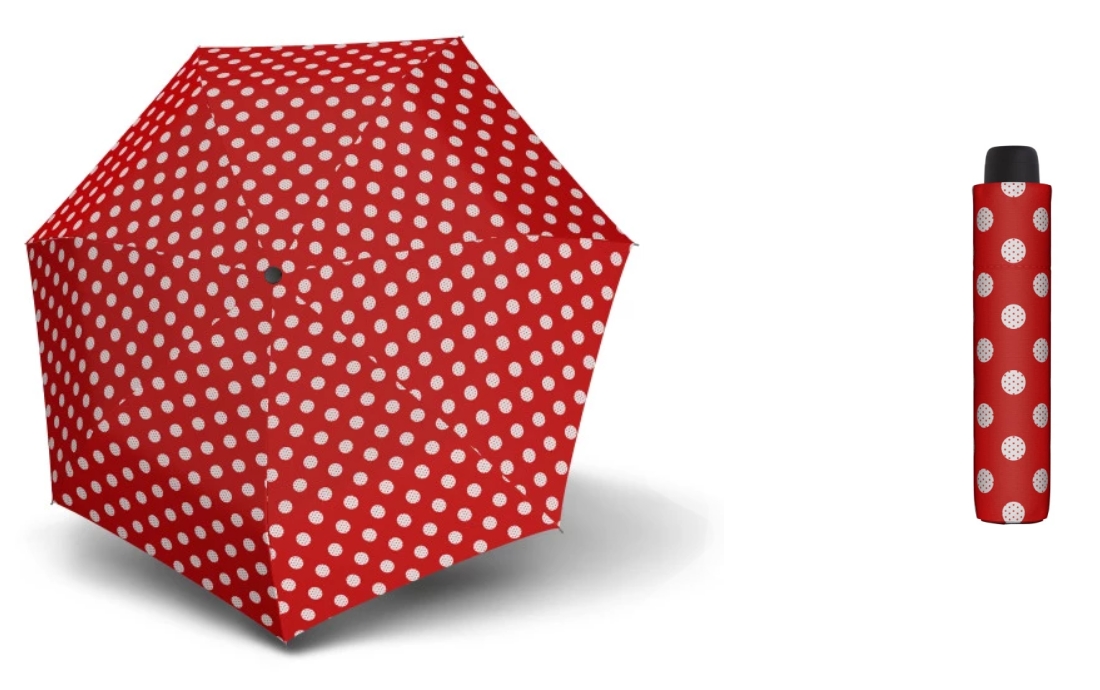 Dáždnik Mini Hit Baloon - dámsky skladací, červený