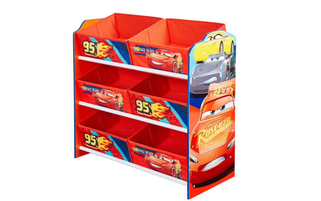 Detská komoda na hračky Disney Cars s boxami