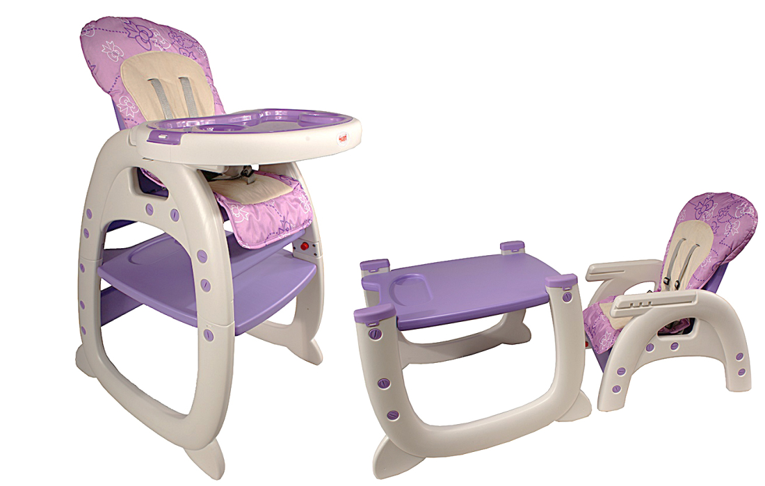 Detská jedálenská stolička so stolíkom New Style Violet