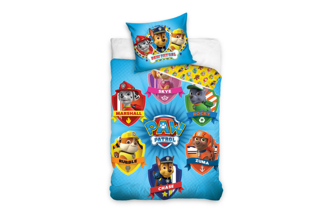 Obliečky do postieľky PAW PATROL labels