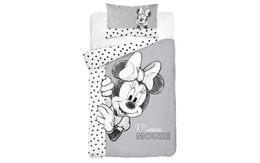 Obliečky do detskej postieľky myška Minnie grey