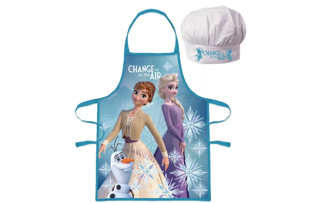Detská pracovná zástera a kuchárska čiapka Disney Frozen