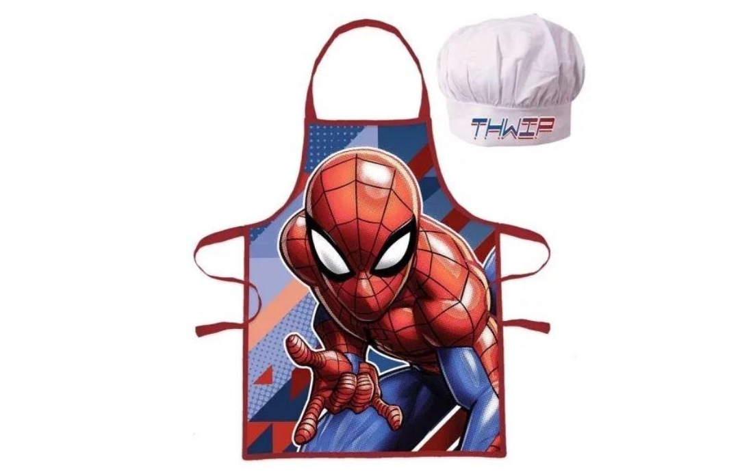 Detská pracovná zástera s čiapkou SPIDERMAN