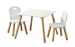 Detský stôl so stoličkami Scandi biely set