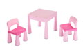 Detský stolík a stoličky 3v1 MAMUT - ružové