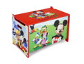 Detská drevená úložná truhla Disney Mickey Mouse