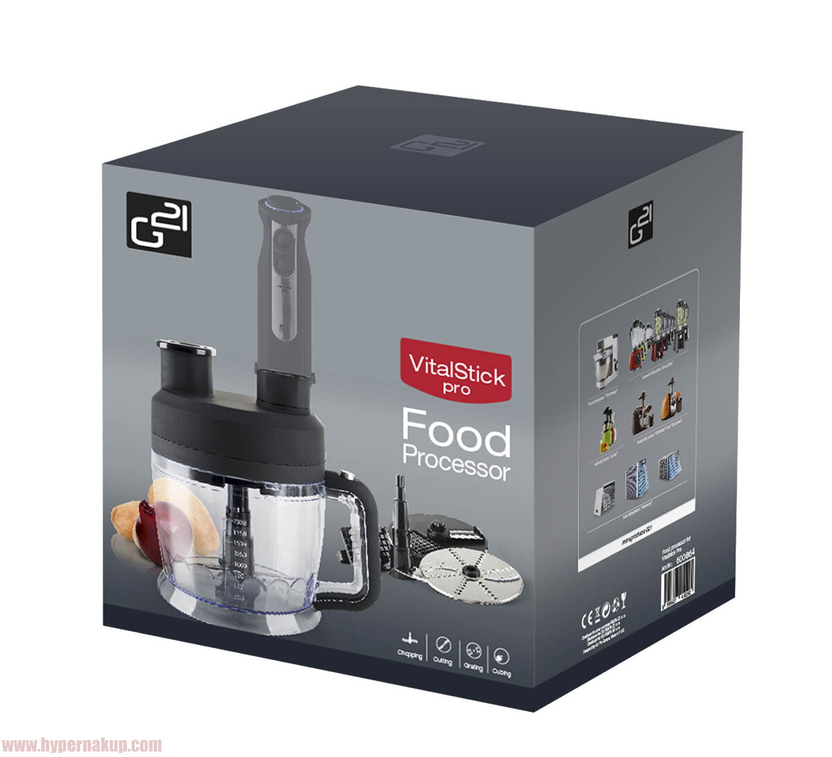 Tyčový mixér G21 VitalStick Pro 1000 W s Food Processorom čierny
