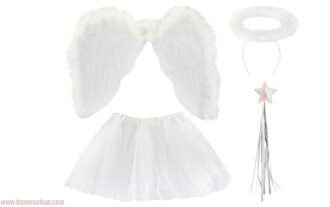 Detský karnevalový kostým biely Anjel