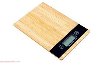 Kuchynská váha LCD bambus 