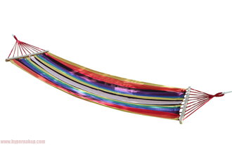 Hojdacia bavlnená sieť s priečkami Multi strap color 200x80 cm