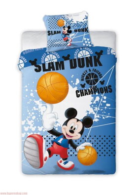 Detské bavlnené obliečky Disney Mickey  Mouse Basketball 140x200 cm