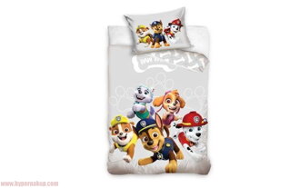 Bavlnené obliečky do postieľky PAW PATROL GREY