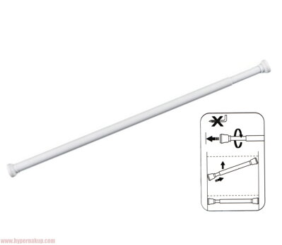 Expanzná rozperná tyč 70 - 120 cm biela Ø 1,5 cm 
