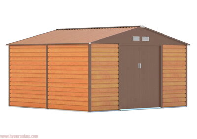 Záhradný domček GAH 1085 - 340 x 319 cm hnedý drevodekor