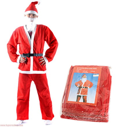 Kostým Mikuláš Santa Claus - 5-dielny komplet