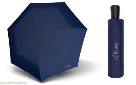 Dáždnik s.Oliver Impact Uni modrý - full automatic, skladací