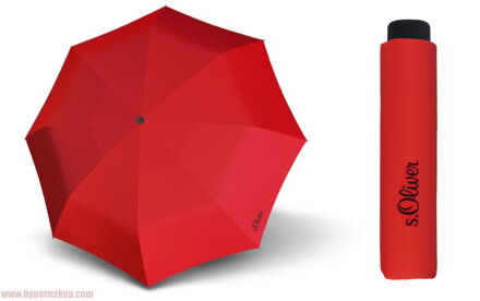 Dáždnik s.Oliver Smart Uni - červený, skladací