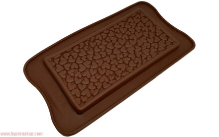 Silikónová forma tablička čokolády Srdiečka