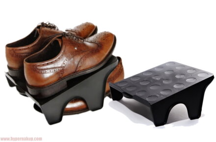 Organizér na obuv - topánky PVC čierny 