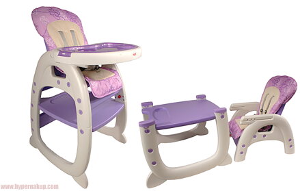 Detská jedálenská stolička so stolíkom New Style Violet