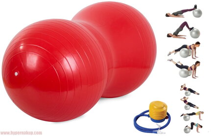 Fitness lopta Gym Ball DUO Red  + pumpa