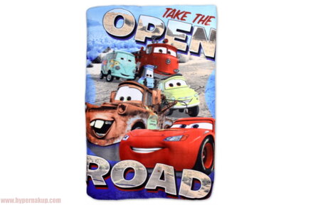 Detská fleece deka autíčka Disney Cars Road 100x140 cm