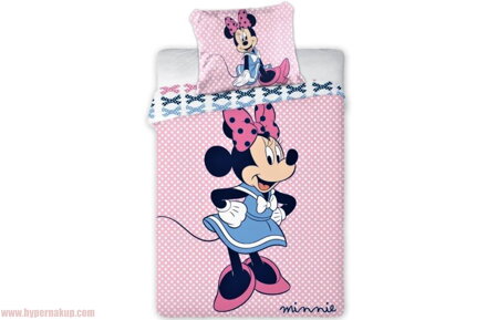 Detské obliečky do postieľky Disney Myška Minnie pink 03