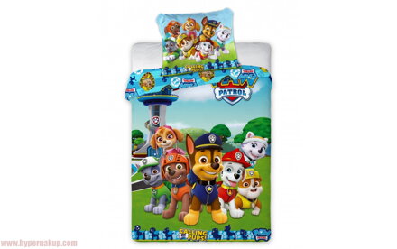 Bavlnené obliečky do postieľky PAW PATROL 100x135