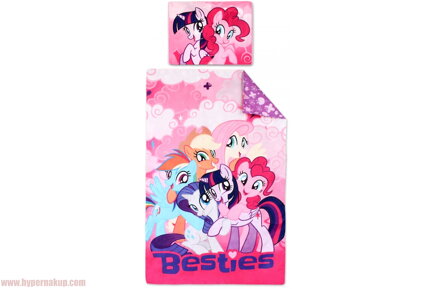Detské bavlnené obliečky MY LITTLE PONY ružové 90x140 cm