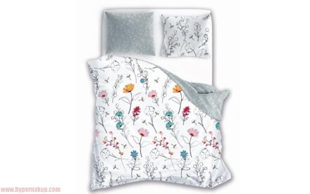 Bavlnené posteľné obliečky lúčne kvety 
