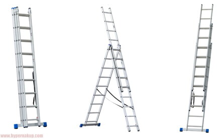 Hliníkový rebrík trojdielny 5,9 m