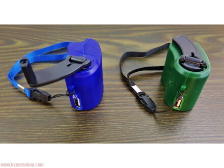 Outdoor USB dynamo nabíjačka – kľukový generátor