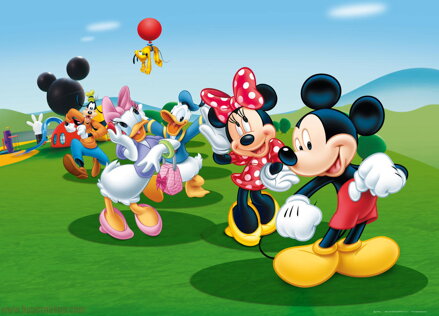 Fototapeta detský motív FTDNM 5212 Minnie a Mickey, vliesová  , 160x110 cm - 1 dielna