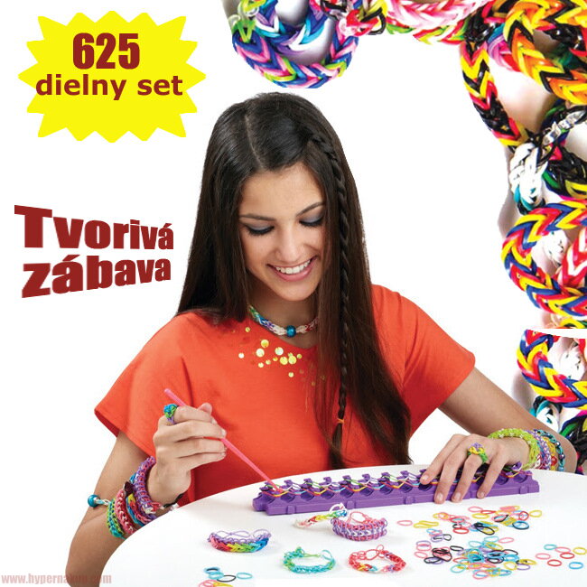 LOOM BANDS kreatívne gumičky set