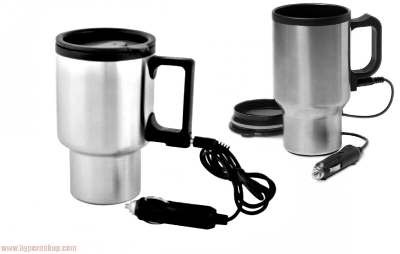 Vyhrievaný termo hrnček na cesty 400ml Vyhrievaný termo hrnček na cesty 400ml