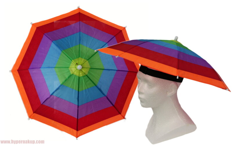 Skladací dáždnik na hlavu 