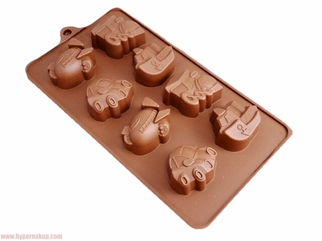 Silikónová forma na čokoládu dopravné prostriedky