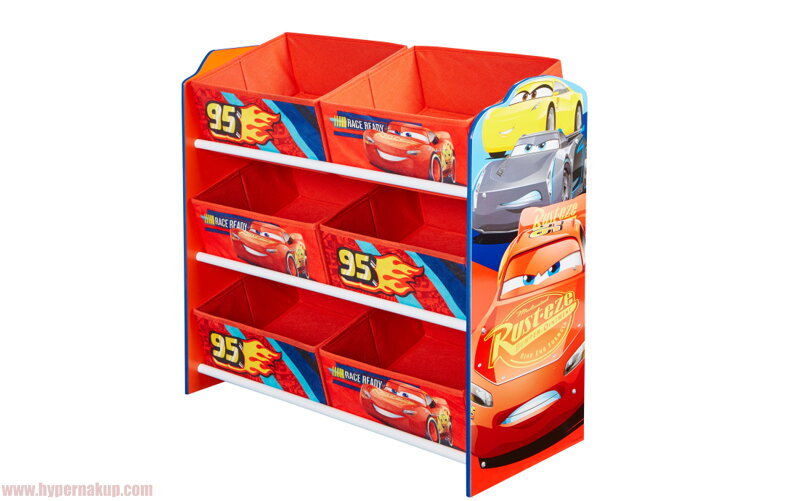 Detská komoda na hračky Disney Cars s boxami