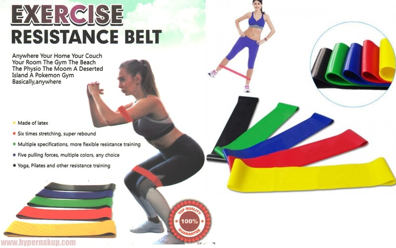 Fitness gumy na cvičenie Excercise resistance belt - set 5 ks Fitness gumy na cvičenie Excercise resistance belt - set 5 ks