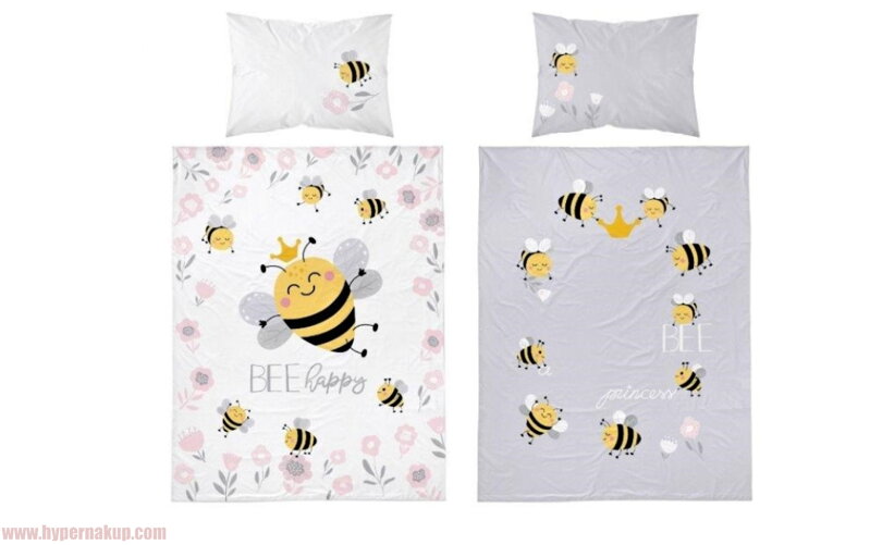 Obliečky do postieľky so včielkami Bee Happy