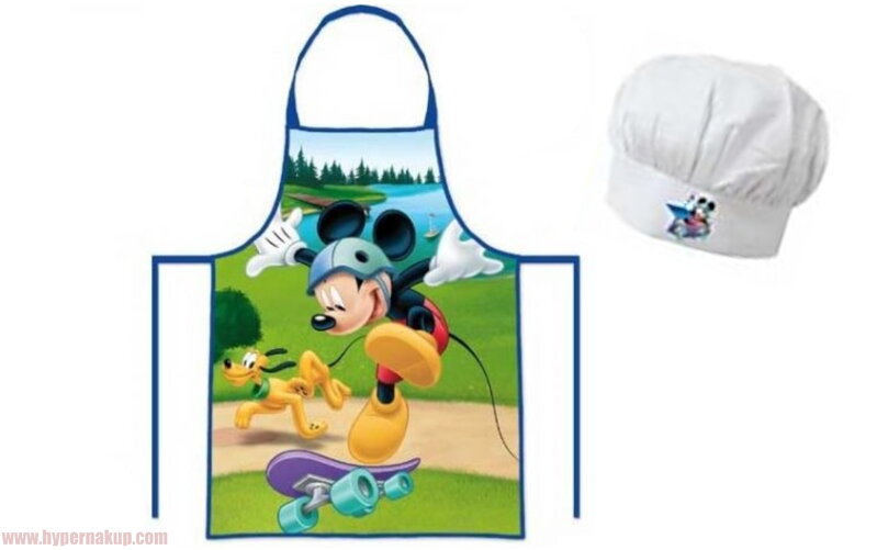 Detská pracovná zástera a kuchárska čiapka Disney Mickey Mouse