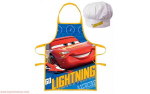Detská pracovná zástera a kuchárska čiapka Disney Cars McQueen