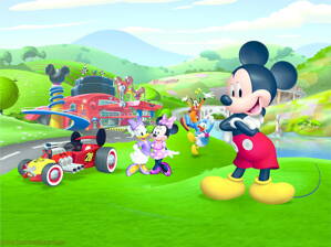 Fototapeta detská FTDNXXL 5071 Mickey Mouse, vliesová  , 360x270 cm - 4 dielna