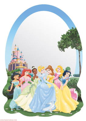 Nalepovacie dekoračné zrkadlo Disney DM 2109 Princess 